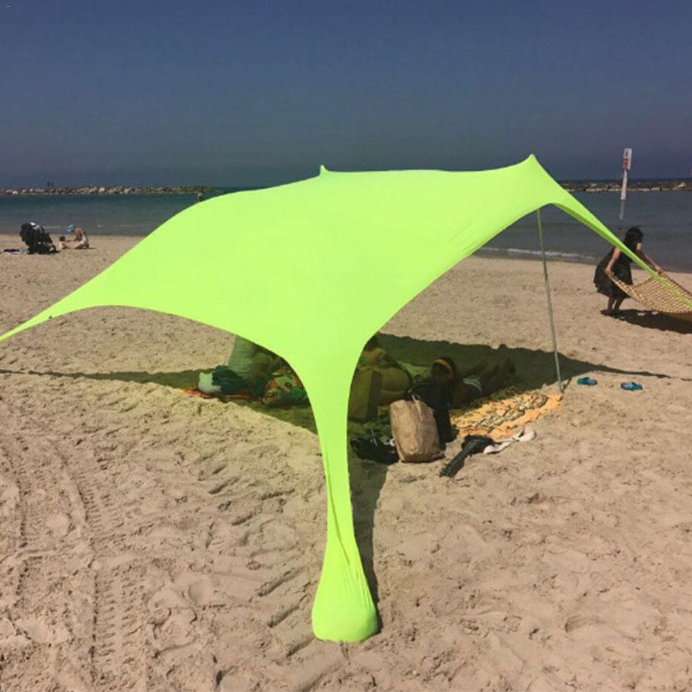 Cheap Goat Tents Family Beach Sunshade Lightweight Sun Shade Tent With Sandbag Anchors 4 Free Pegs UPF50+ UV Large Portable Canopy Drop shipping Tents 
